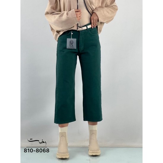 شلوار واید کتان رنگی