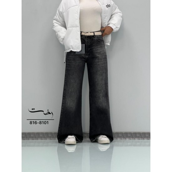 شلوار فلر بگ جین ذغالی