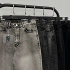 شلوار فلر بگ جین ذغالی شلوار فلر بگ جین ذغالی