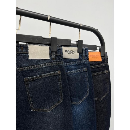 شلوار واید لگ جین آبی