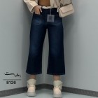 شلوار واید لگ جین آبی