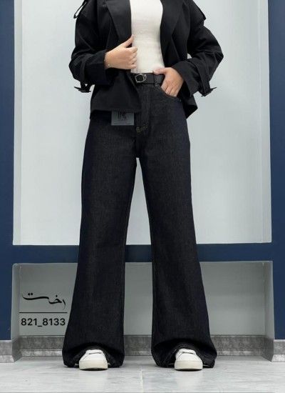 شلوار فلر بگ جین آبی