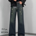 شلوار فلر بگ جین آبی