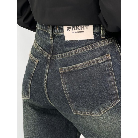 شلوار فلر بگ جین آبی