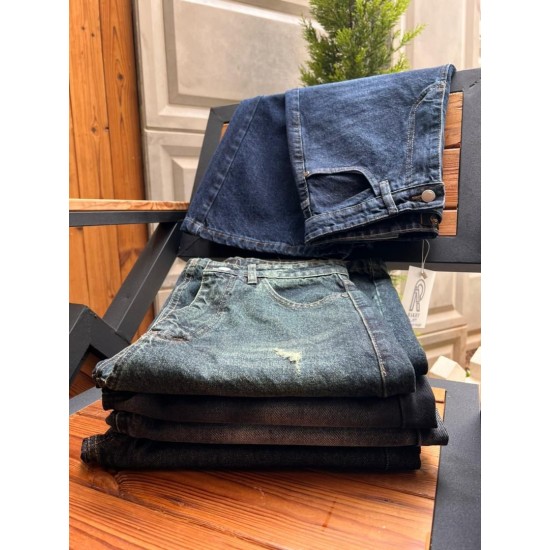 شلوار فلر بگ جین آبی