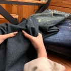 شلوار فلر بگ جین آبی