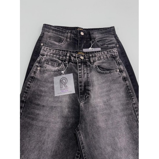 شلوار فلر بگ جین ذغالی