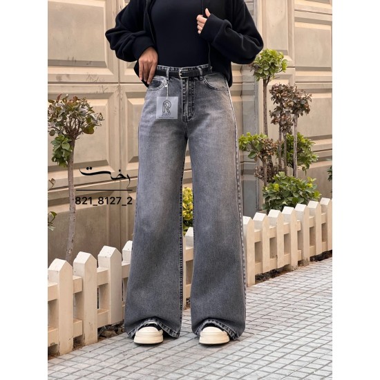 شلوار فلر بگ جین ذغالی شلوار فلر بگ جین ذغالی