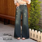 شلوار فلر بگ جین آبی