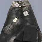 شلوار واید جین ذغالی شلوار واید جین ذغالی