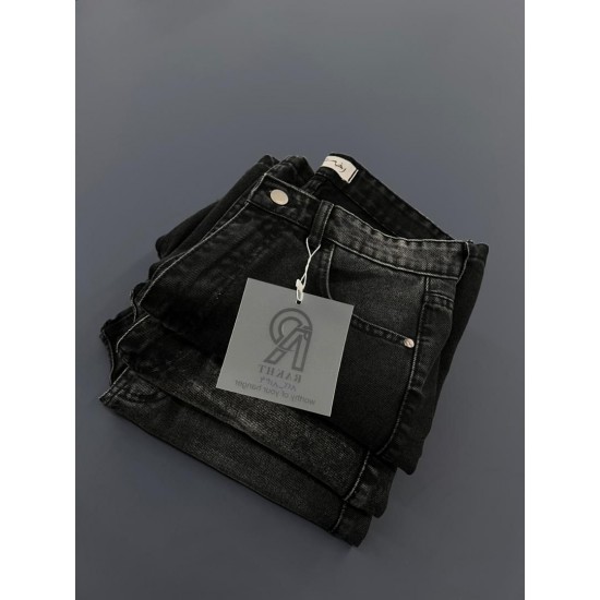 شلوار واید جین ذغالی شلوار واید جین ذغالی