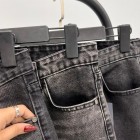 شلوار واید جین ذغالی شلوار واید جین ذغالی