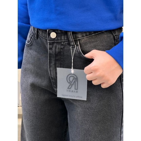 شلوار واید جین ذغالی شلوار واید جین ذغالی