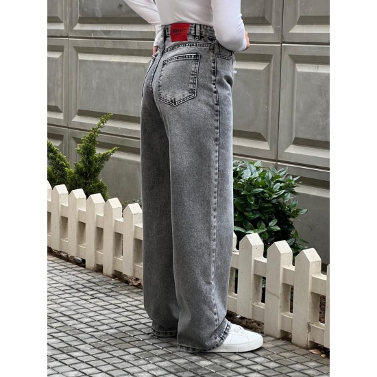 شلوار رگولار جین ذغالی و طوسی شلوار رگولار جین ذغالی و طوسی