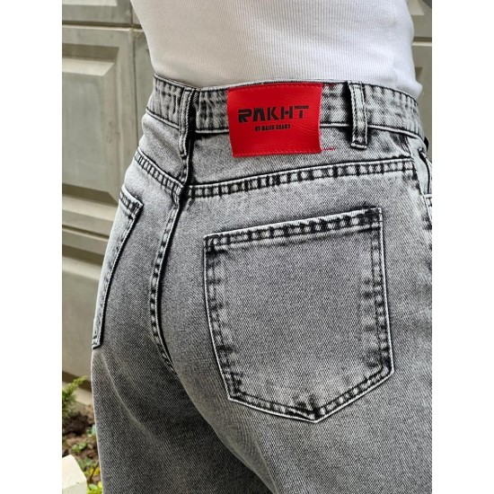 شلوار رگولار جین ذغالی و طوسی شلوار رگولار جین ذغالی و طوسی