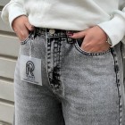 شلوار رگولار جین ذغالی و طوسی شلوار رگولار جین ذغالی و طوسی