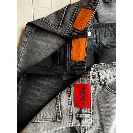 شلوار رگولار جین ذغالی و طوسی شلوار رگولار جین ذغالی و طوسی