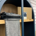 شلوار رگولار جین ذغالی و طوسی شلوار رگولار جین ذغالی و طوسی