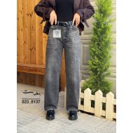 شلوار رگولار جین ذغالی و طوسی شلوار رگولار جین ذغالی و طوسی