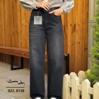 شلوار رگولار جین ذغالی و طوسی