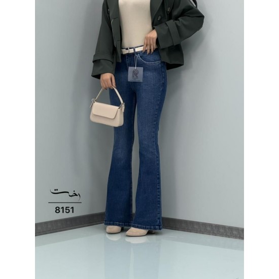 شلوار بوتکات جین آبی