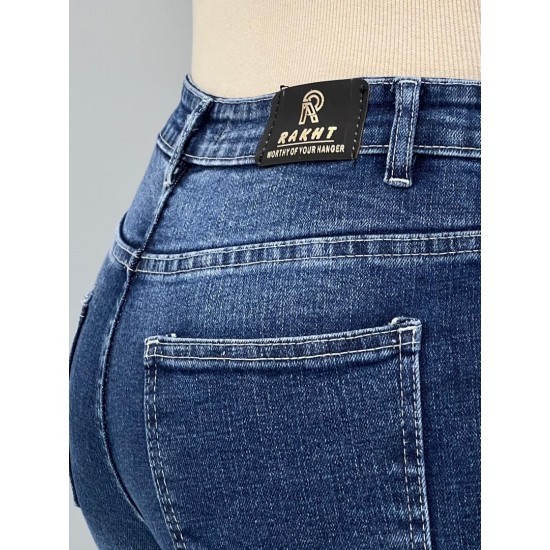 شلوار بوتکات جین آبی