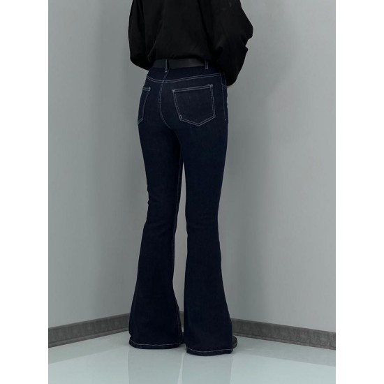 شلوار بوتکات جین آبی