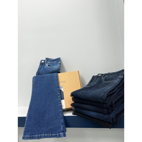 شلوار بوتکات جین آبی