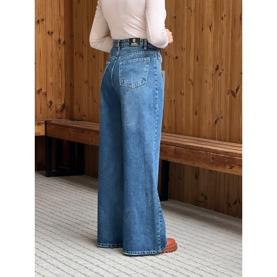 شلوار فلر بگ جین آبی شلوار فلر بگ جین آبی