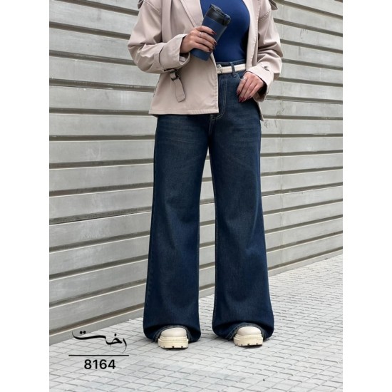 شلوار فلر بگ جین آبی شلوار فلر بگ جین آبی