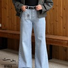 شلوار فلر بگ جین آبی شلوار فلر بگ جین آبی