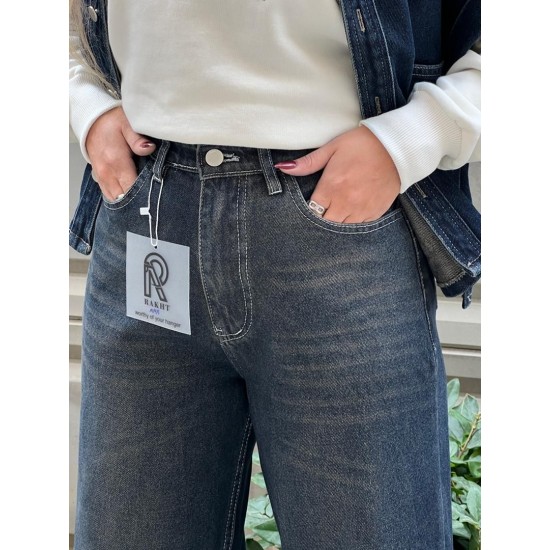 شلوار فلر بگ جین آبی شلوار فلر بگ جین آبی