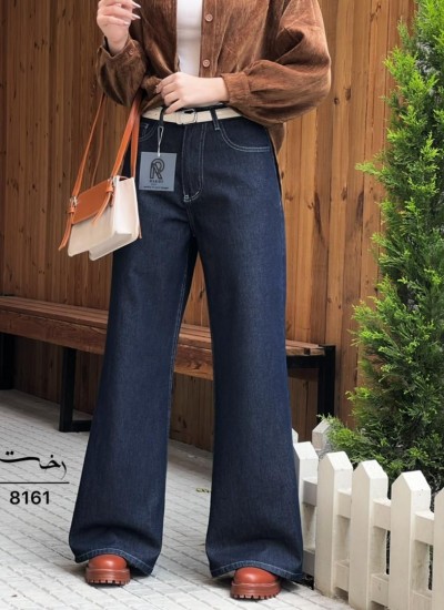 شلوار فلر بگ جین آبی