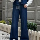 شلوار فلر بگ جین آبی شلوار فلر بگ جین آبی