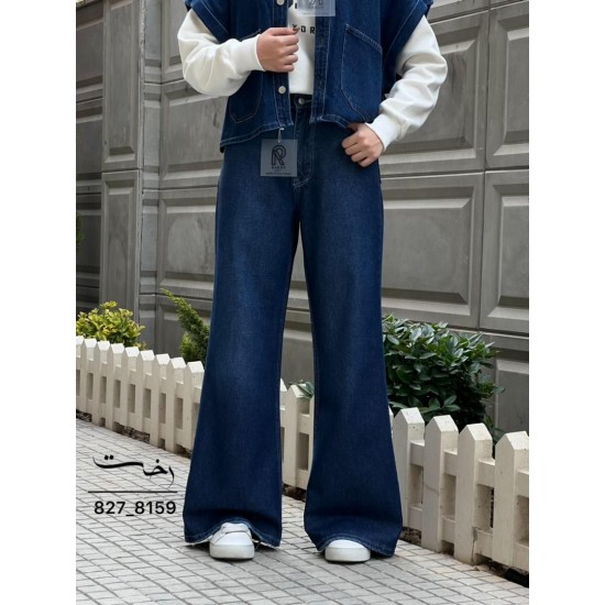 شلوار فلر بگ جین آبی شلوار فلر بگ جین آبی