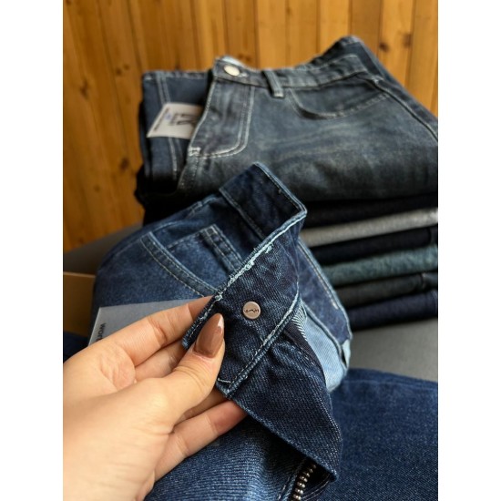 شلوار فلر بگ جین آبی شلوار فلر بگ جین آبی