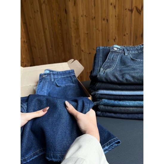 شلوار فلر بگ جین آبی شلوار فلر بگ جین آبی