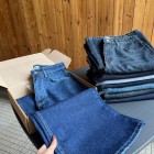 شلوار فلر بگ جین آبی شلوار فلر بگ جین آبی