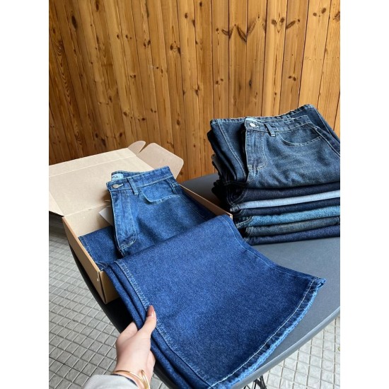 شلوار فلر بگ جین آبی شلوار فلر بگ جین آبی