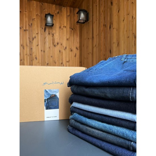 شلوار فلر بگ جین آبی شلوار فلر بگ جین آبی