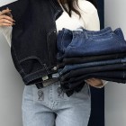 شلوار فلر بگ جین آبی شلوار فلر بگ جین آبی