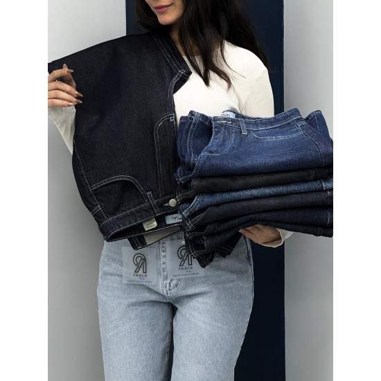 شلوار فلر بگ جین آبی شلوار فلر بگ جین آبی