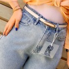 شلوار فلر بگ جین آبی فاریا