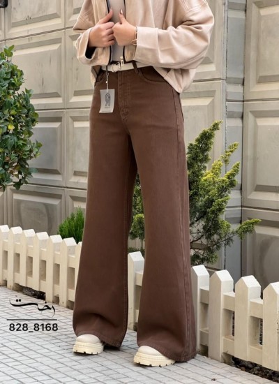 شلوار فلر بگ کتان کبریتی