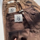 شلوار فلر بگ کتان کبریتی قهوه ای شلوار فلر بگ کتان کبریتی قهوه ای