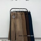 شلوار فلر بگ کتان کبریتی قهوه ای شلوار فلر بگ کتان کبریتی قهوه ای