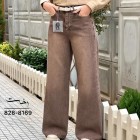 شلوار فلر بگ کتان کبریتی قهوه ای شلوار فلر بگ کتان کبریتی قهوه ای