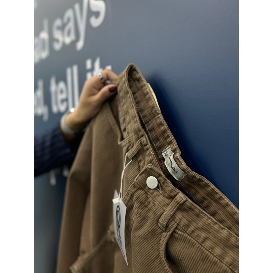 شلوار رگولار کتان کبریتی قهوه ای شلوار رگولار کتان کبریتی قهوه ای