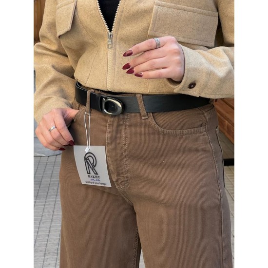 شلوار رگولار کتان کبریتی قهوه ای شلوار رگولار کتان کبریتی قهوه ای