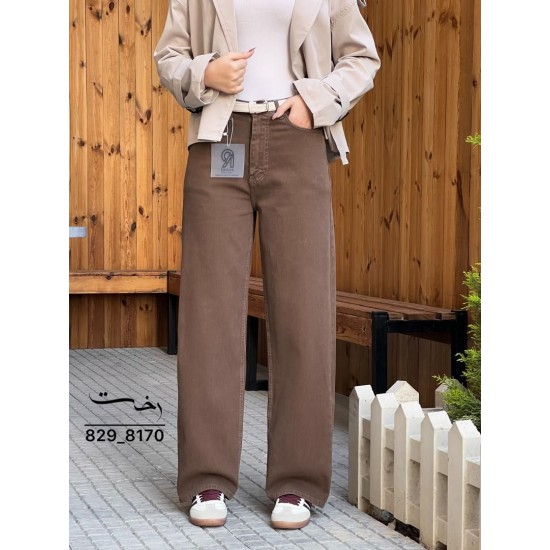 شلوار رگولار کتان کبریتی قهوه ای شلوار رگولار کتان کبریتی قهوه ای